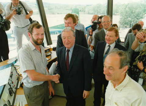 Charles Haughey, then Taoiseach, at the official opening of Kerry Airport in May 1989.