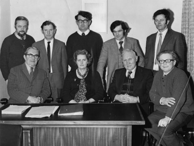The first meeting of the new Airport Board of Directors in January 1975.